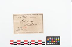 Etikett zu Bronzearmreif (NHMW-PRAE-025268)